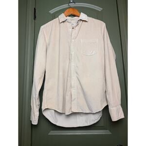 Frank & Eileen LUKE Relaxed Fit Corduroy Long Sleeve Soft Button-Up Shirt Tan XS